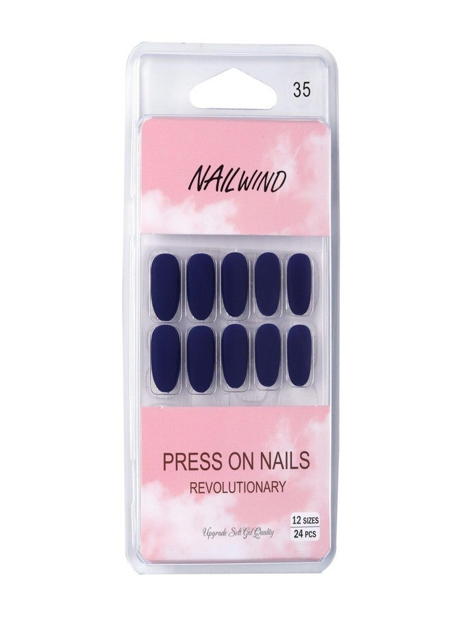 NAILWIND 24 Natural French Short False Nails Acrylic Full Cover Nails,Natural Fake Nails Delicate & Comfortable for Women and Girls (N35, 24 Count -Pack of 1) - Image 3