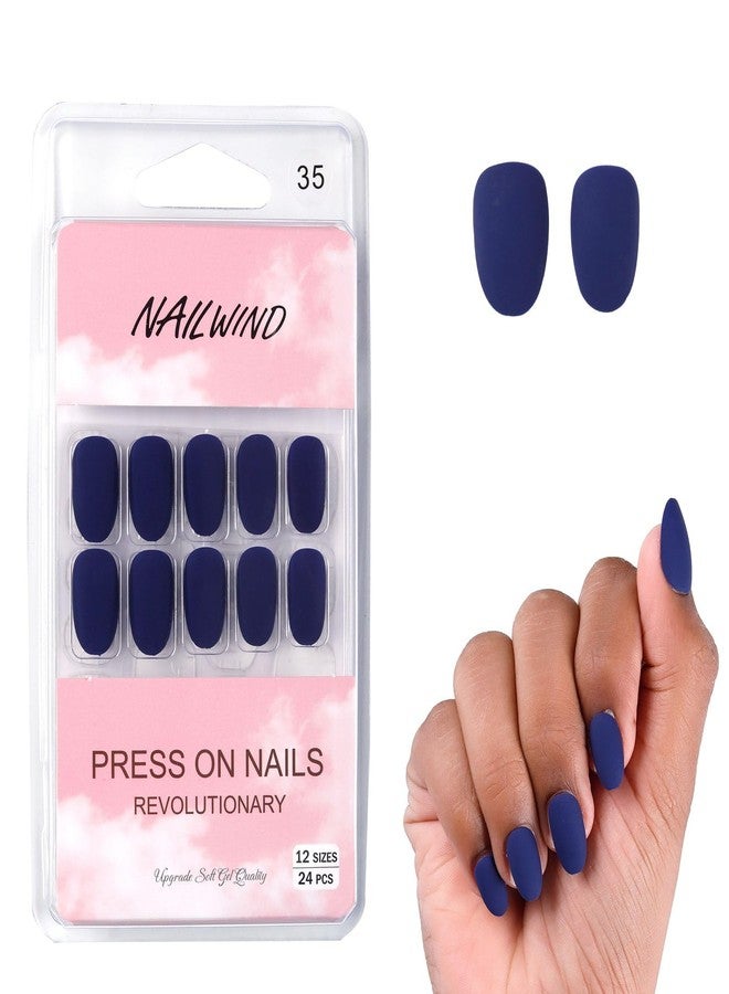 NAILWIND 24 Natural French Short False Nails Acrylic Full Cover Nails,Natural Fake Nails Delicate & Comfortable for Women and Girls (N35, 24 Count -Pack of 1) - Image 5
