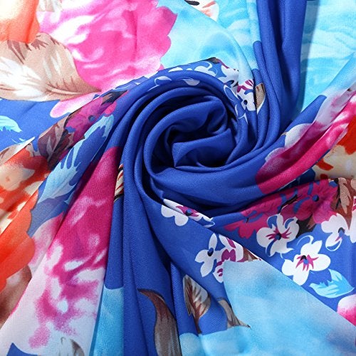 Ayliss Womens Swimwear Chiffon Printed Cover up Beach Sarong Pareo Bikini Swimsuit Wrap (#19 (57"*55")) - Image 4