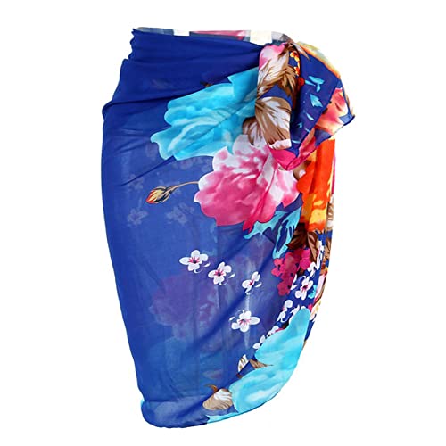 Ayliss Womens Swimwear Chiffon Printed Cover up Beach Sarong Pareo Bikini Swimsuit Wrap (#19 (57"*55")) - Image 1