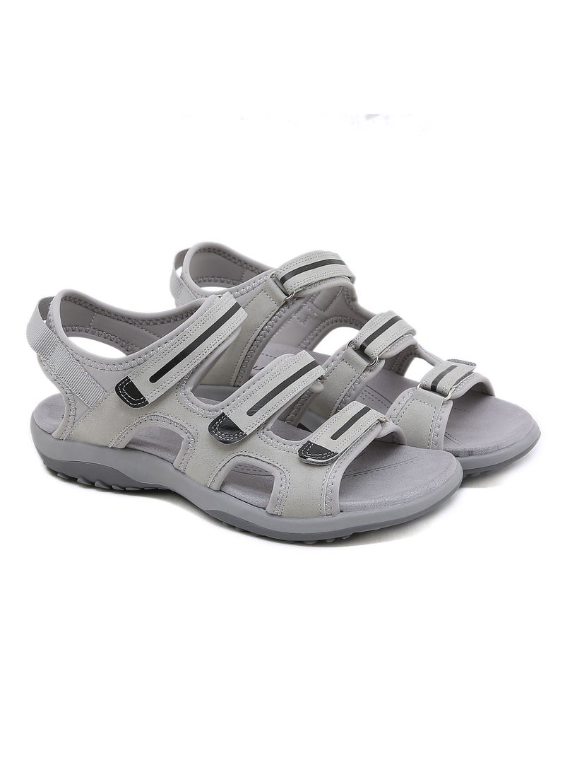 SIKETU Stylish And Comfortable Wear Resistant Flat Casual Sandals Grey  - Image 1