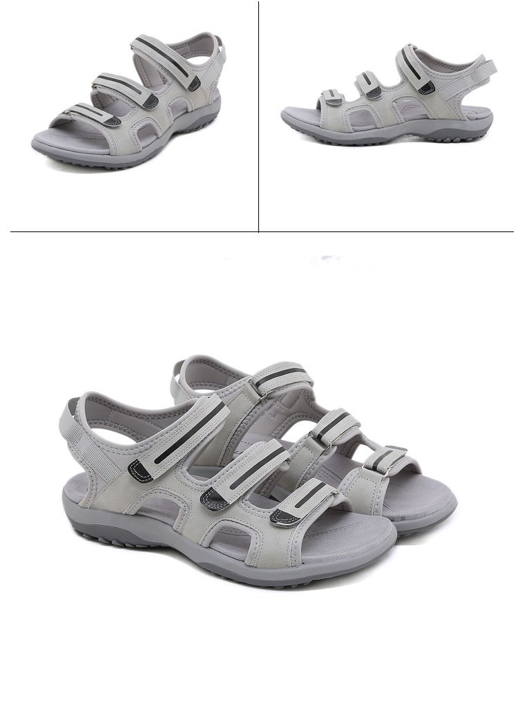 SIKETU Stylish And Comfortable Wear Resistant Flat Casual Sandals Grey  - Image 3