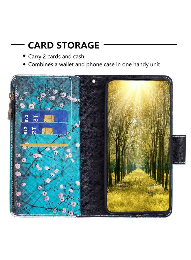Zaboon Case For Infinix Zero X / X Pro Colored Drawing Pattern Zipper Horizontal Flip Phone Leather Case - Image 4
