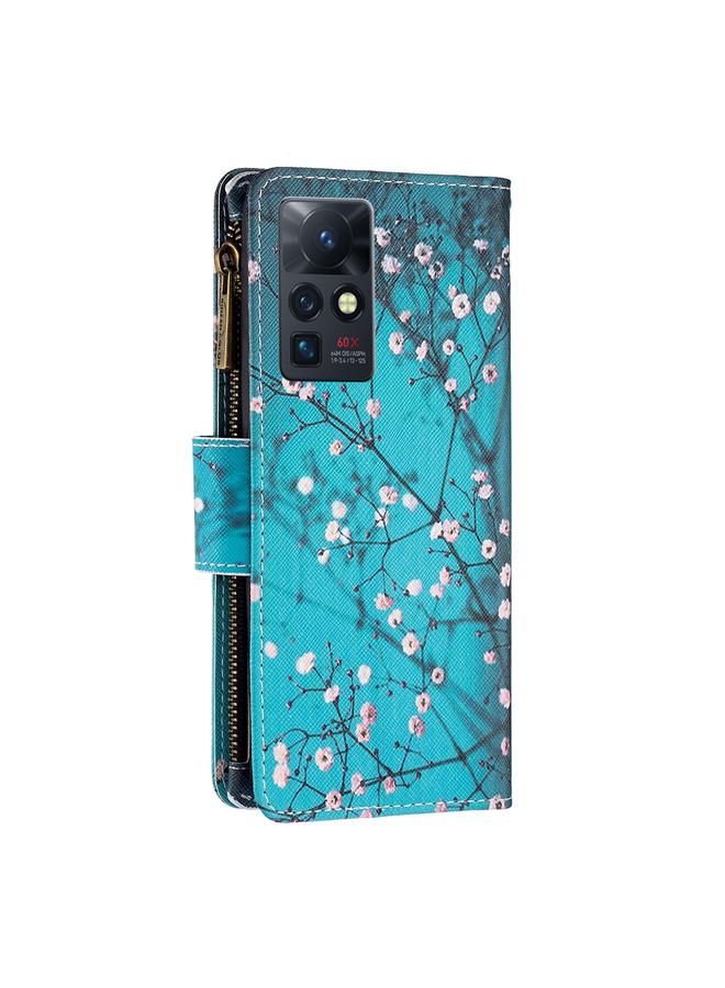 Zaboon Case For Infinix Zero X / X Pro Colored Drawing Pattern Zipper Horizontal Flip Phone Leather Case - Image 3