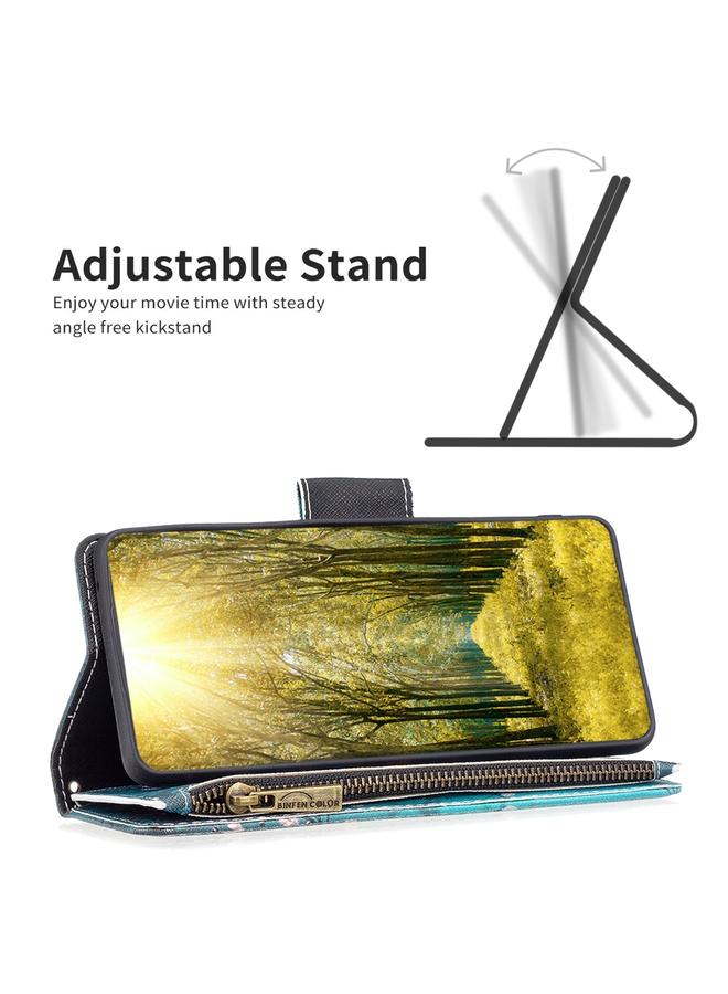 Zaboon Case For Infinix Zero X / X Pro Colored Drawing Pattern Zipper Horizontal Flip Phone Leather Case - Image 5