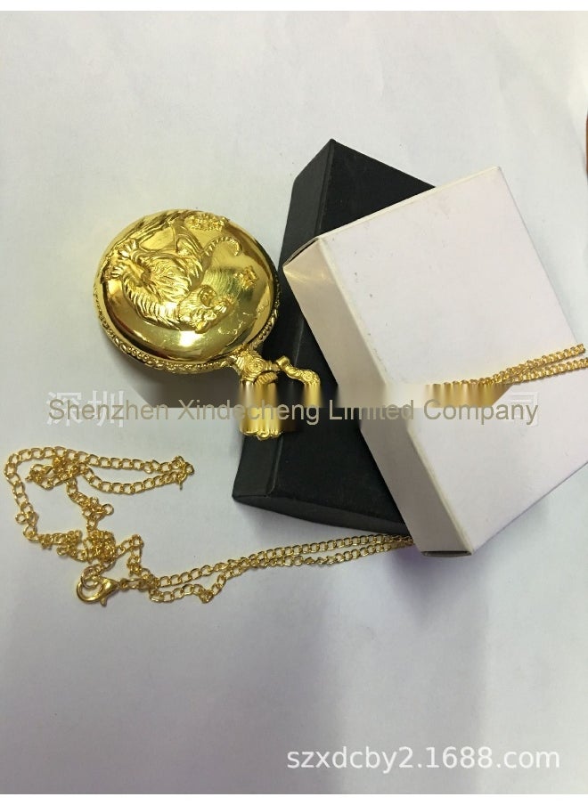 NIBEMINENT Vintage Metal Analog Pocket Watch Unisex Casual Style 