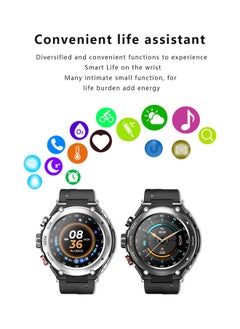 xozgdovg Smart Watch With Wireless Earbuds Black  - Image 3