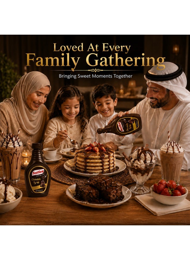 Festiva Chocolate Syrup 624g - Dessert Topping Sauce for Ice Cream, Pancakes, Waffles and Milkshakes - Smooth Chocolate Drizzle Syrup - Image 5