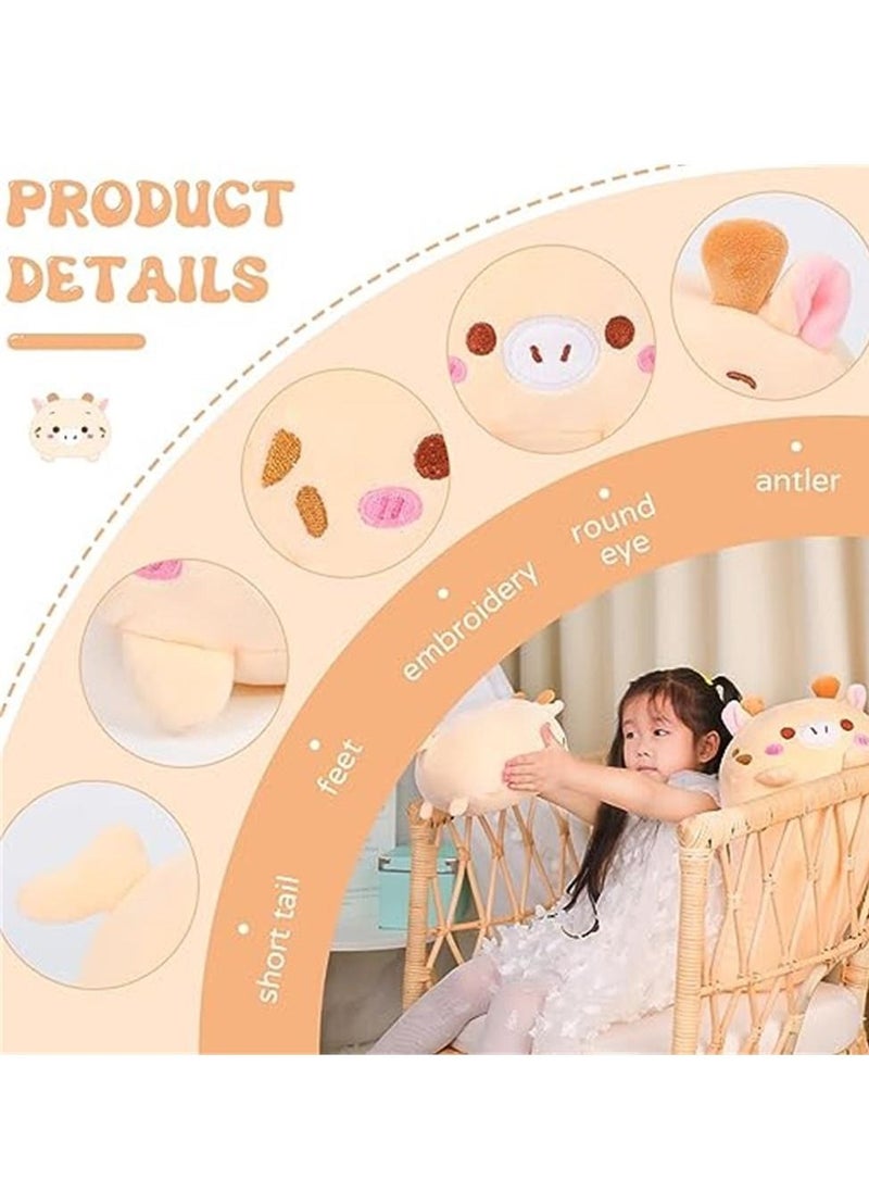 Cute Deer Plush Stuffed Animal Cylindrical Body Pillow,Super Soft Cartoon Hugging Toy Gifts for Bedding, Kids Sleeping Kawaii Pillow(8/23.6 inch)  - Image 3