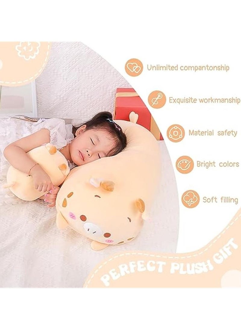 Cute Deer Plush Stuffed Animal Cylindrical Body Pillow,Super Soft Cartoon Hugging Toy Gifts for Bedding, Kids Sleeping Kawaii Pillow(8/23.6 inch)  - Image 4