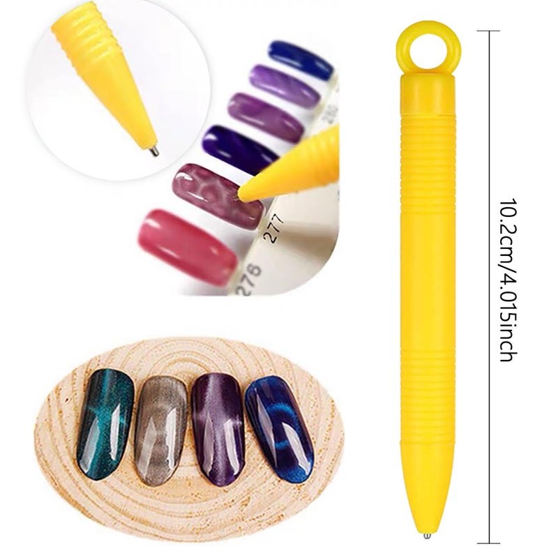 SILPECWEE 16Pcs Nail Magnet Set Cat Eye Magnet for Nails Cat Eye Gel Nail Polish Magnet Wand Magnetic Nail Art Nail Polish Cat Eye Magnets Sticks Nail Design Tools Nail Art Accessories - Image 2