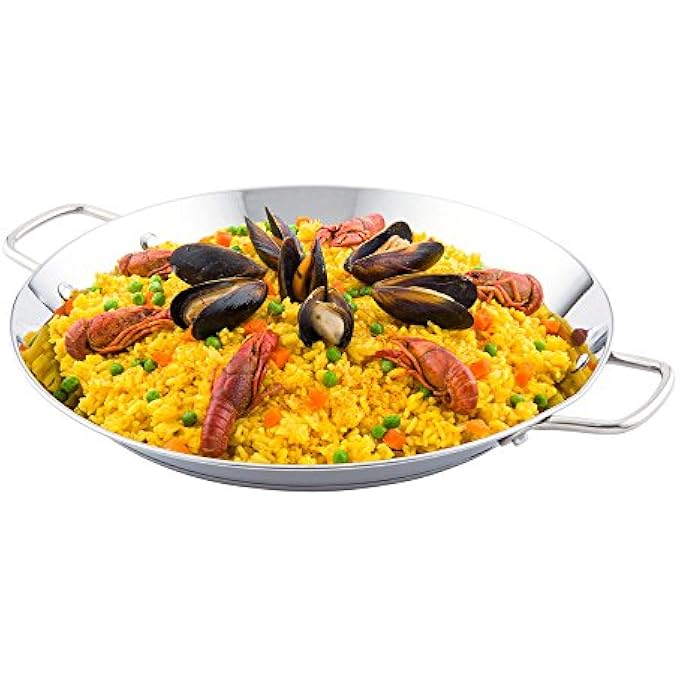 ريستورنت وير Rwt0454 مقلاة بايلا من الفولاذ المقاوم للصدأ باللون الفضي - Image 1