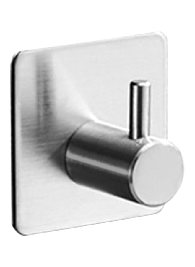 NIBEMINENT Multipurpose Self Adhesive Decorative Hook Silver 4.5x4.5x2centimeter - Image 1