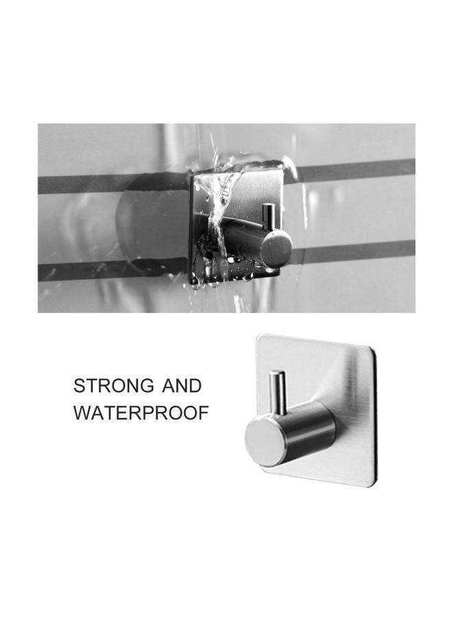 NIBEMINENT Multipurpose Self Adhesive Decorative Hook Silver 4.5x4.5x2centimeter - Image 2
