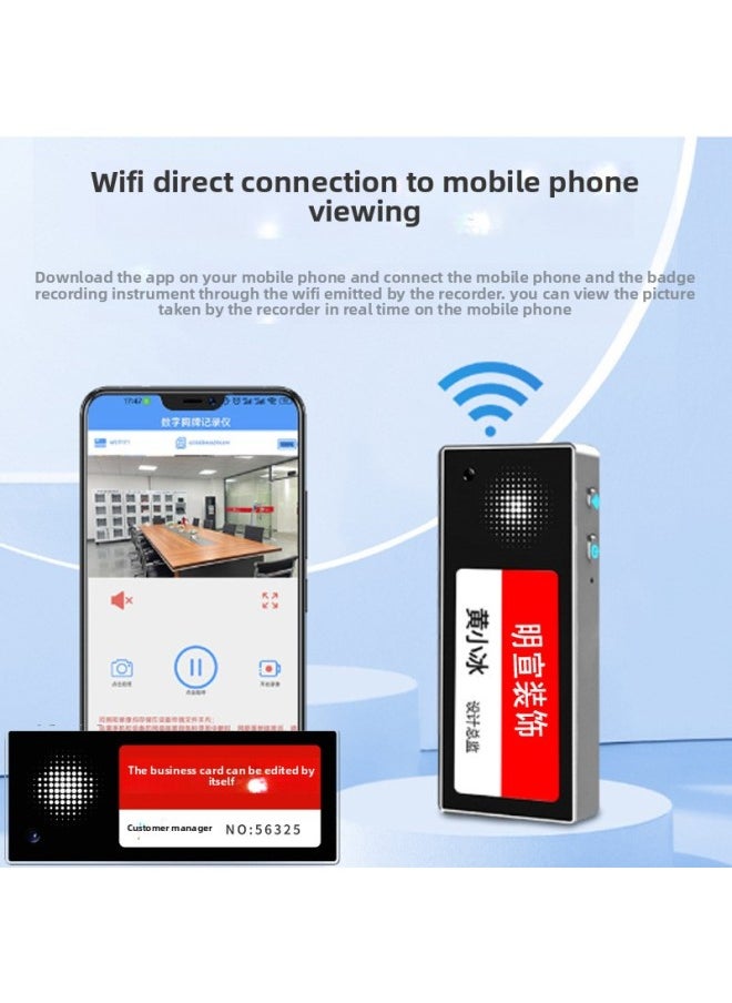Generic Chest CArd LAw Enforcement Recorder Hd Wifi Work BAdge BAdge Live Audio And Video Recorder CAmerA A1-Body Color:Standard Version (not Recommended)  - Image 3