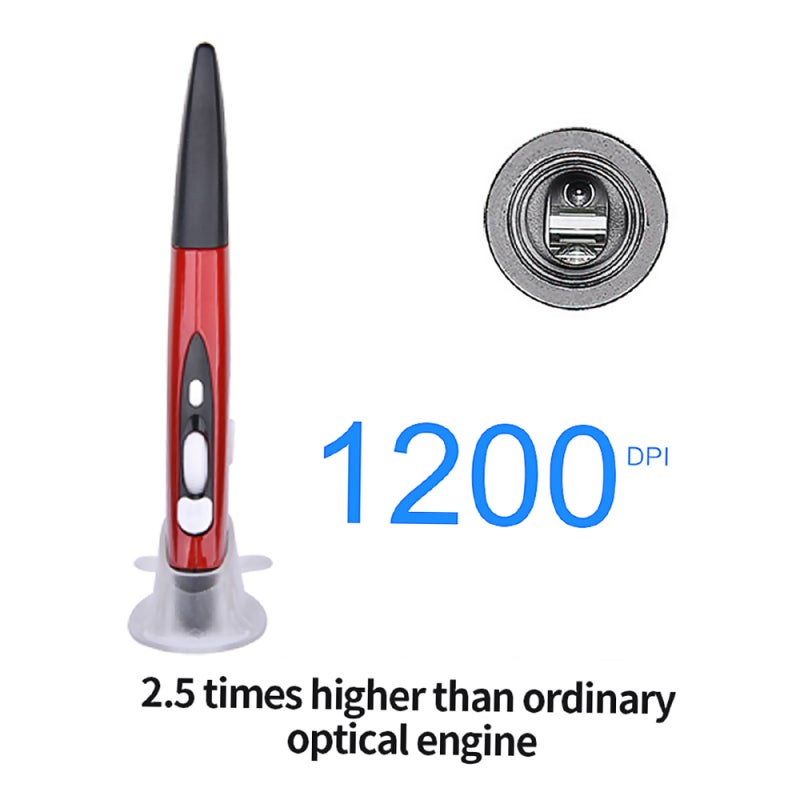Wireless Optical Pen: 2.4GHz Wireless Connection Up To 10m, Adjustable 500/1000 DPI Sensor - Power Saving Auto Shutoff, Plug And Play For Handwriting Input, PPT Presentation - Image 4
