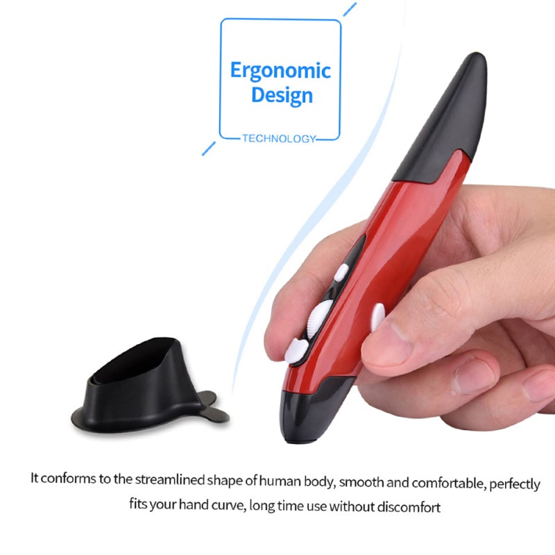 Wireless Optical Pen: 2.4GHz Wireless Connection Up To 10m, Adjustable 500/1000 DPI Sensor - Power Saving Auto Shutoff, Plug And Play For Handwriting Input, PPT Presentation - Image 5
