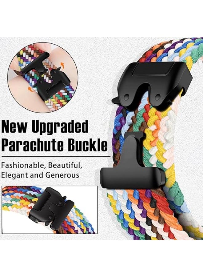 ترامكس حلقة منسوجة منفردة لحزام ساعة Apple Watch، مناسبة للرجال والنساء 38 مم، 40 مم، 41 مم، 42 مم، حزام رياضي من النايلون المرن بإبزيم مظلي من النايلون المرن، مناسب لساعة iWatch Series 10 9 9 8 7 6 6 5 4 3 SE/Ultra 2 - Image 4