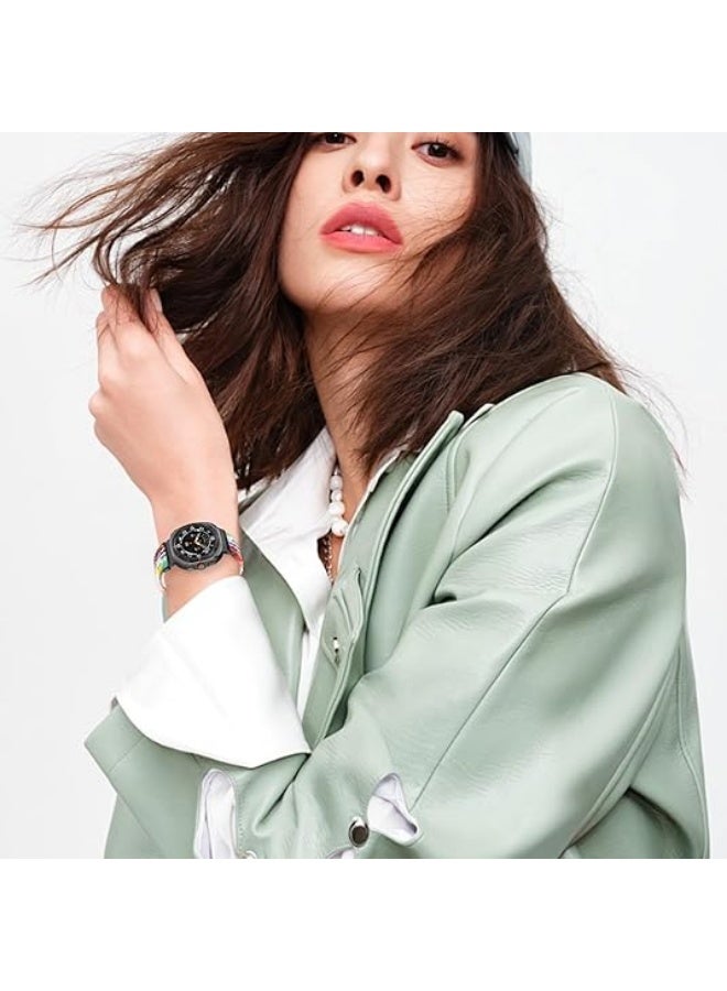 ترامكس حلقة منسوجة منفردة لحزام ساعة Apple Watch، مناسبة للرجال والنساء 38 مم، 40 مم، 41 مم، 42 مم، حزام رياضي من النايلون المرن بإبزيم مظلي من النايلون المرن، مناسب لساعة iWatch Series 10 9 9 8 7 6 6 5 4 3 SE/Ultra 2 - Image 2