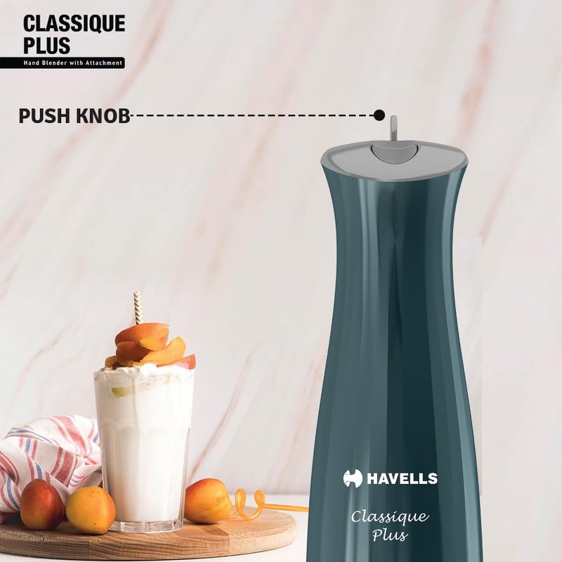 Havells خلاط يدوي كلاسيك بلس | محرك قوي 300 واط | يشمل ملحق فرامة | عملية زر واحدة | هيكل ABS | ضمان لمدة سنتين (سماوي) - Image 4