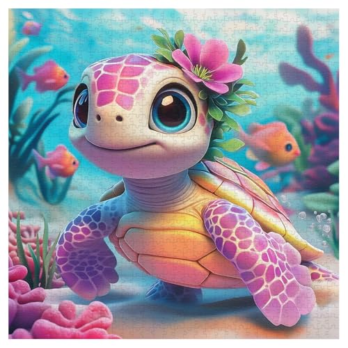 Larkipuzz Sea Turtle Jigsaw Puzzles 1000 Pieces for Adults Larkipuzz Ocean Animals Puzzles Fish Impossible Difficult Coral Puzzle for Home Decor - Image 5