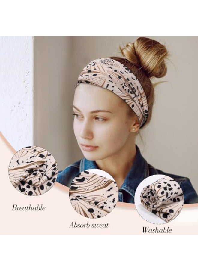obeoby Leopard Print Headbands 6Pcs NonSlip Wide Hairband for Daily Wear Outdoor for Women Girls - Image 3