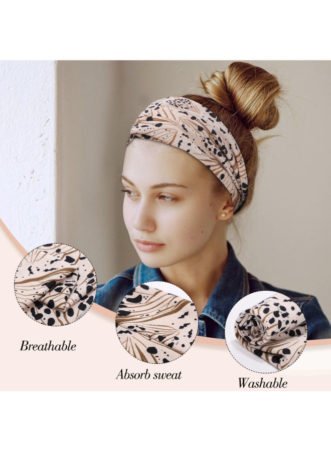 obeoby Leopard Print Headbands 6Pcs NonSlip Wide Hairband for Daily Wear Outdoor for Women Girls - Image 4