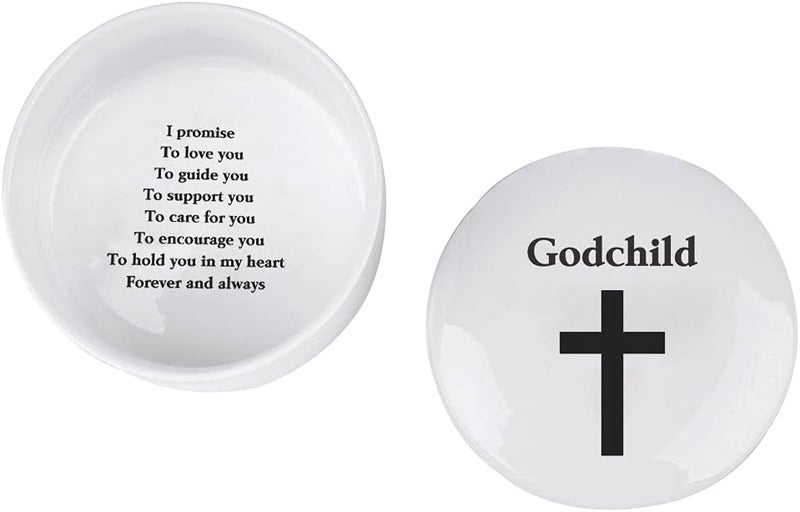 kullder Baby BaptismDedicationChristening Keepsake Baptism Gift for Boy Girl from Godparents Precious Moments Girl Boy With Praying Cross Godchild Baptism Baby Shower Godchild Christmas from Godmother - Image 5