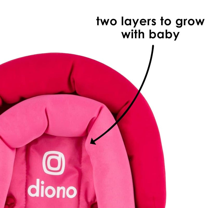 Diono Cuddle Soft 2-in-1 Head Support, Comforting Head and Body Support for Babies, Converts depending on Infants Size, Pink Cotton Candy - Image 5
