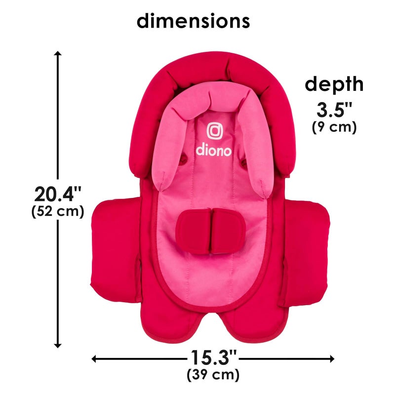 Diono Cuddle Soft 2-in-1 Head Support, Comforting Head and Body Support for Babies, Converts depending on Infants Size, Pink Cotton Candy - Image 2