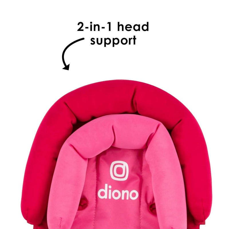 Diono Cuddle Soft 2-in-1 Head Support, Comforting Head and Body Support for Babies, Converts depending on Infants Size, Pink Cotton Candy - Image 4