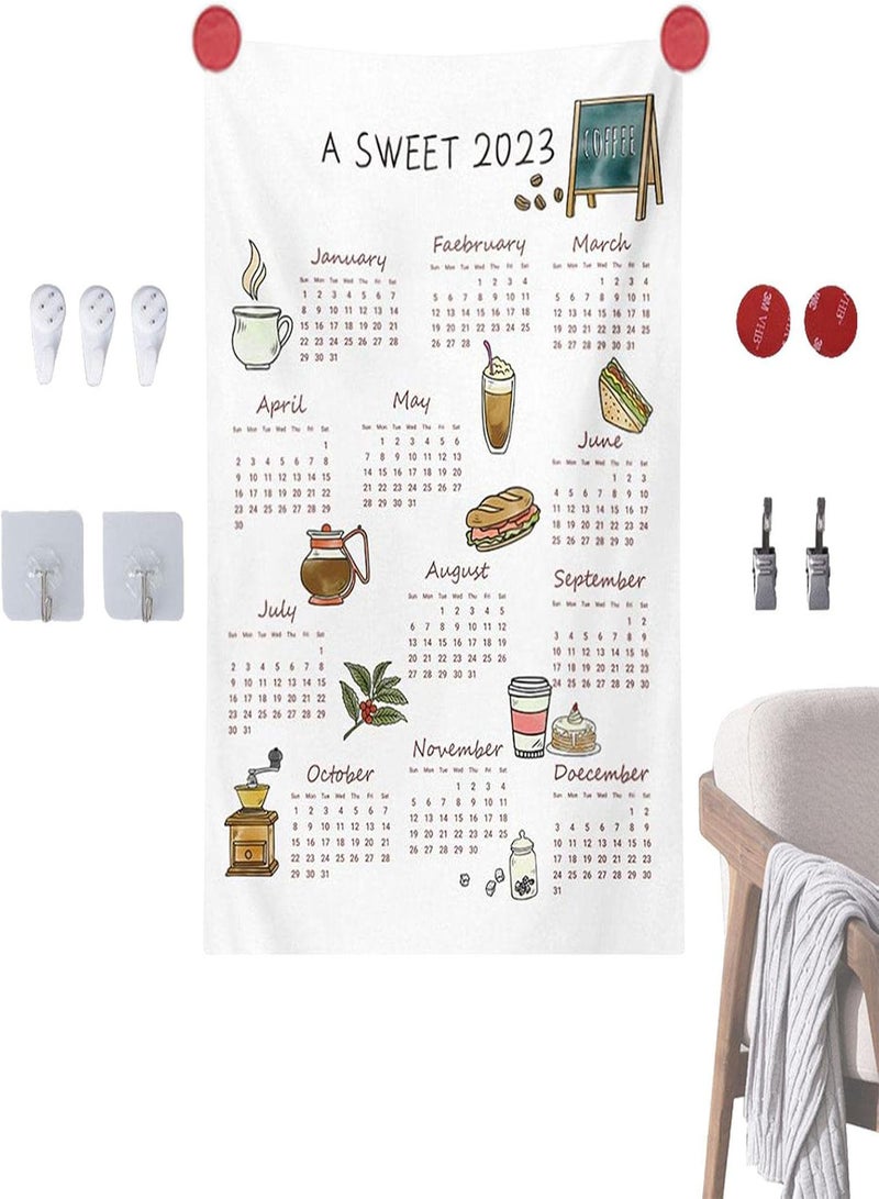 GGOOT Calendar Tapestry - 12 Monthly Wall Calendar Tapestries - Tapestry Aesthetic Wall Hanging for Bedroom Living Room Dorm  - Image 5