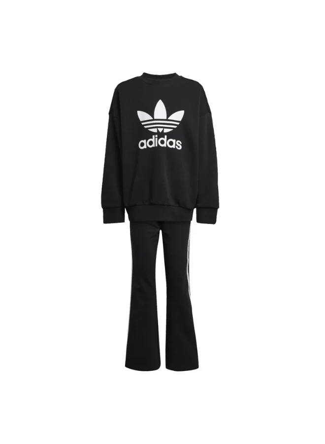 Adidas Adidas Loose Crew Set Black Youth/Baby Jogger Suits For Kids