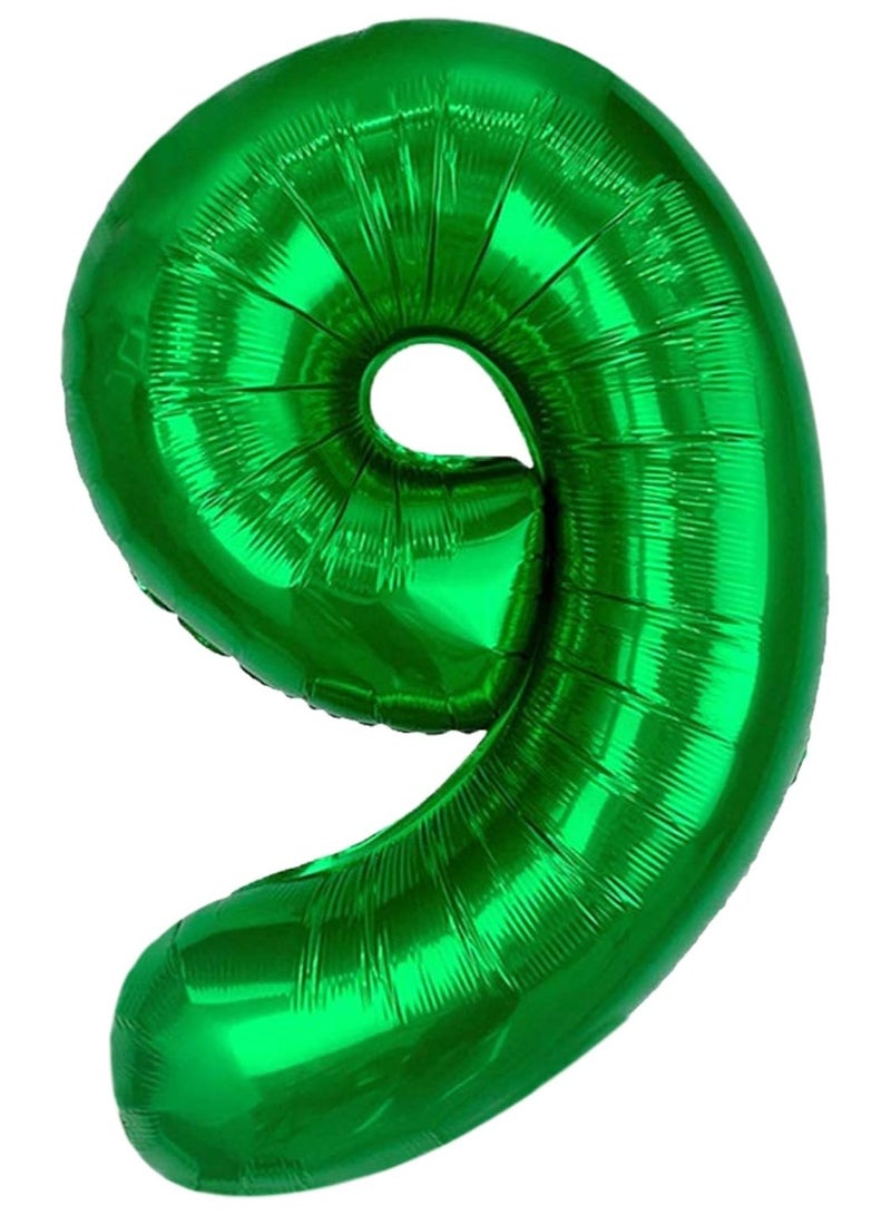 كاتشون بالون أخضر رقم 9 لزينة عيد الميلاد التاسع - Image 1