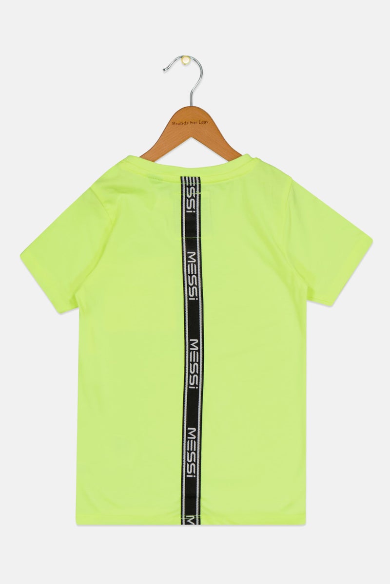 MESSI Vingino x Messi Toddlers Boy Crew Neck Short Sleeve Top, Lime Green - Image 2