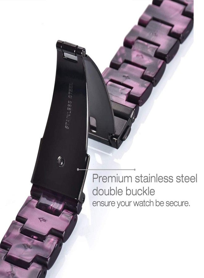 Abanen Watch Band for Garmin Venu 2 Plus/Venu Sq/Venu, 20mm Quick Release Resin Lightweight Wristband Strap with Stainless Steel Buckle for Garmin Vivoactive 3,Vivomove Sport (Purple) - Image 5
