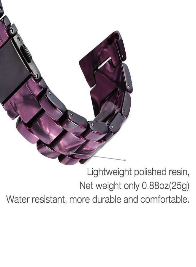 Abanen Watch Band for Garmin Venu 2 Plus/Venu Sq/Venu, 20mm Quick Release Resin Lightweight Wristband Strap with Stainless Steel Buckle for Garmin Vivoactive 3,Vivomove Sport (Purple) - Image 4