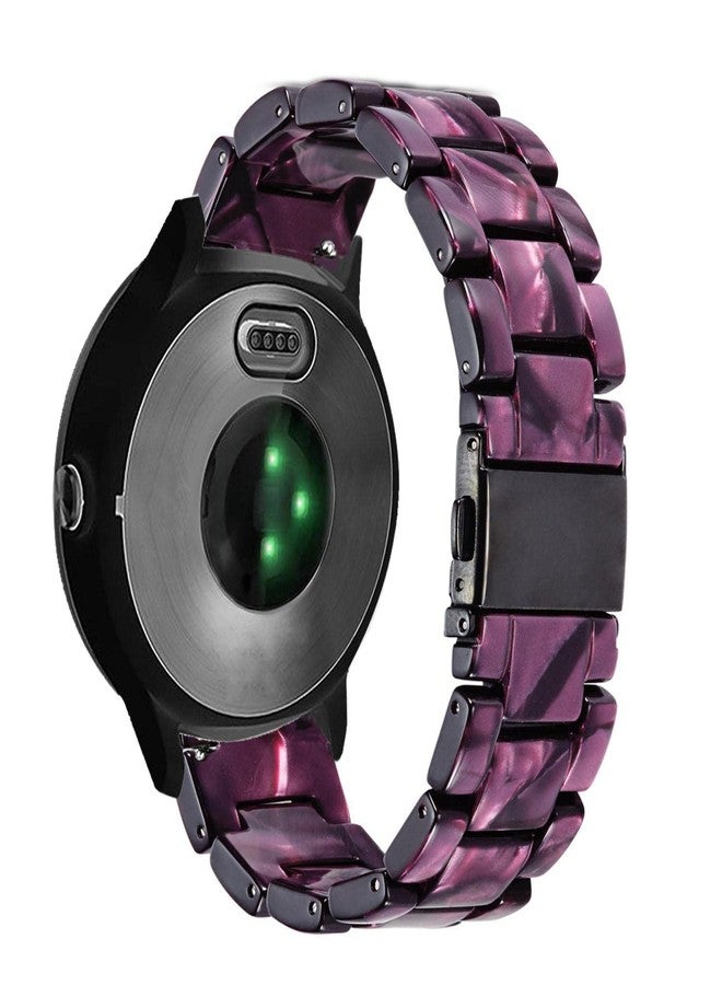 Abanen Watch Band for Garmin Venu 2 Plus/Venu Sq/Venu, 20mm Quick Release Resin Lightweight Wristband Strap with Stainless Steel Buckle for Garmin Vivoactive 3,Vivomove Sport (Purple) - Image 1