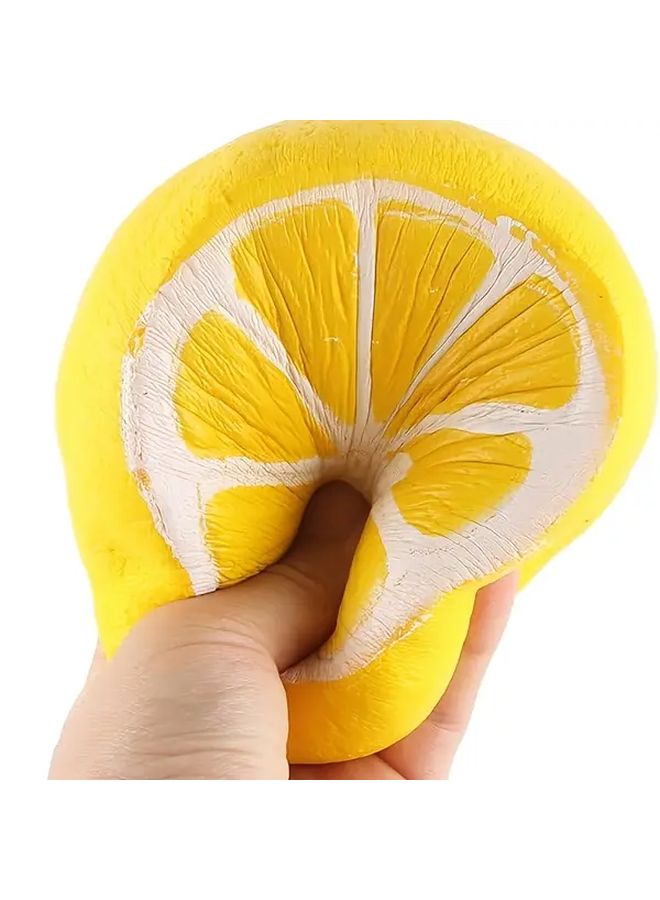 Yellow Slow Rebound Lemon Squeeze Toy Sensory Fidget For Adults Kids - Image 2