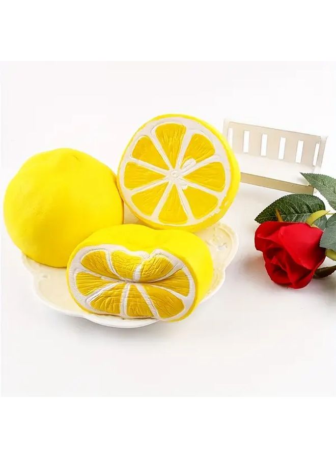 Yellow Slow Rebound Lemon Squeeze Toy Sensory Fidget For Adults Kids - Image 4