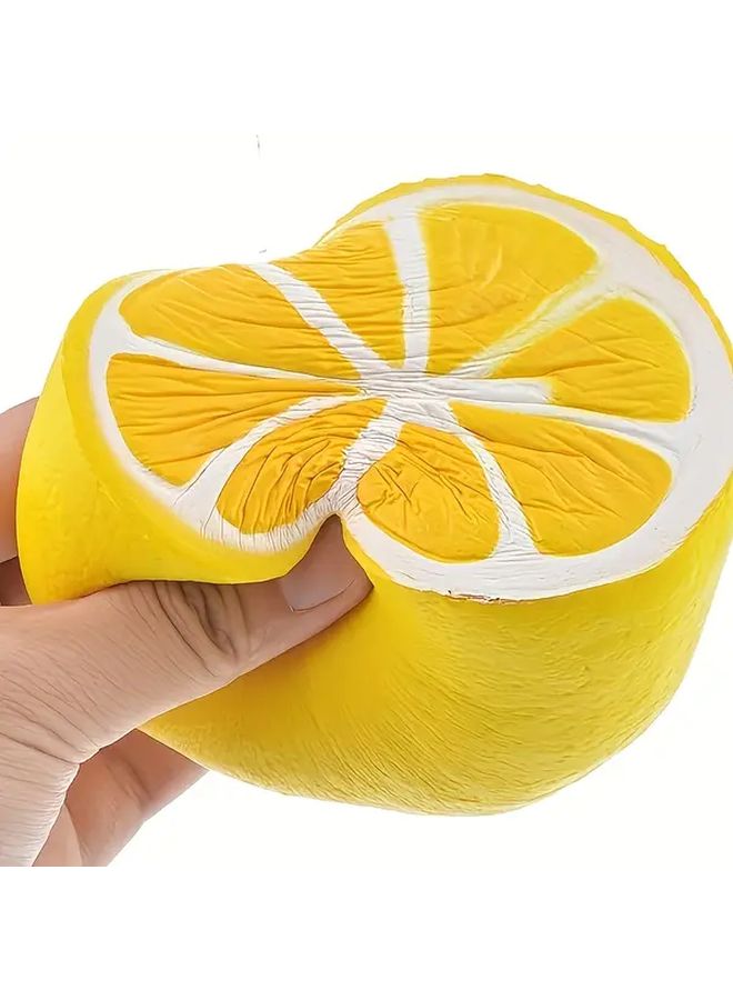 Yellow Slow Rebound Lemon Squeeze Toy Sensory Fidget For Adults Kids - Image 3