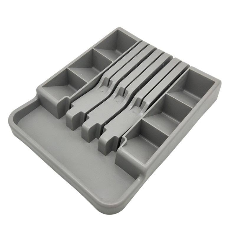 Generic Drawer Organiser Tray for Knives and Spoons, Grey, Kitchen Cutlery Storage, .sa - Image 1