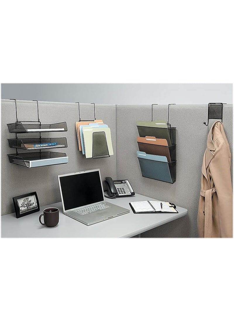 Fellowes Mesh Partition Additions Double Coat Hook, Black (75903)