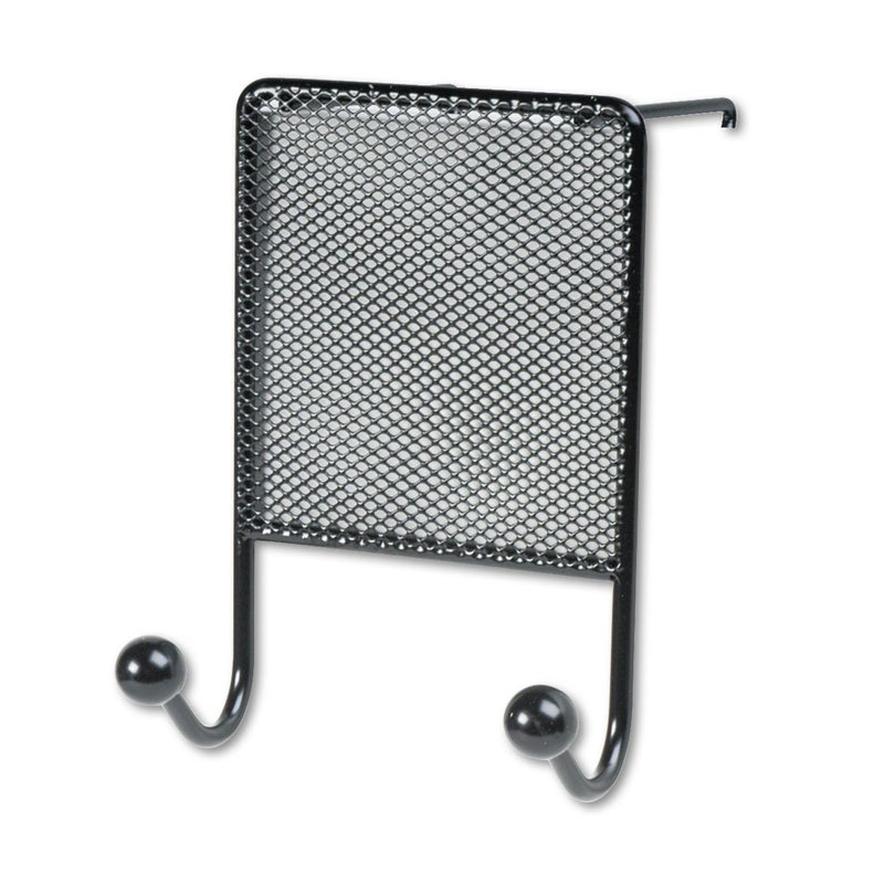 Fellowes Mesh Partition Additions Double Coat Hook, Black (75903) - Image 1