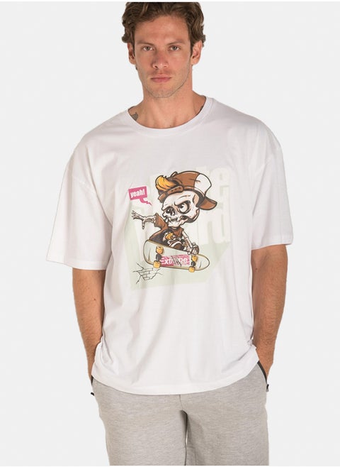 WHITE SKETETON SURF T-SHIRT