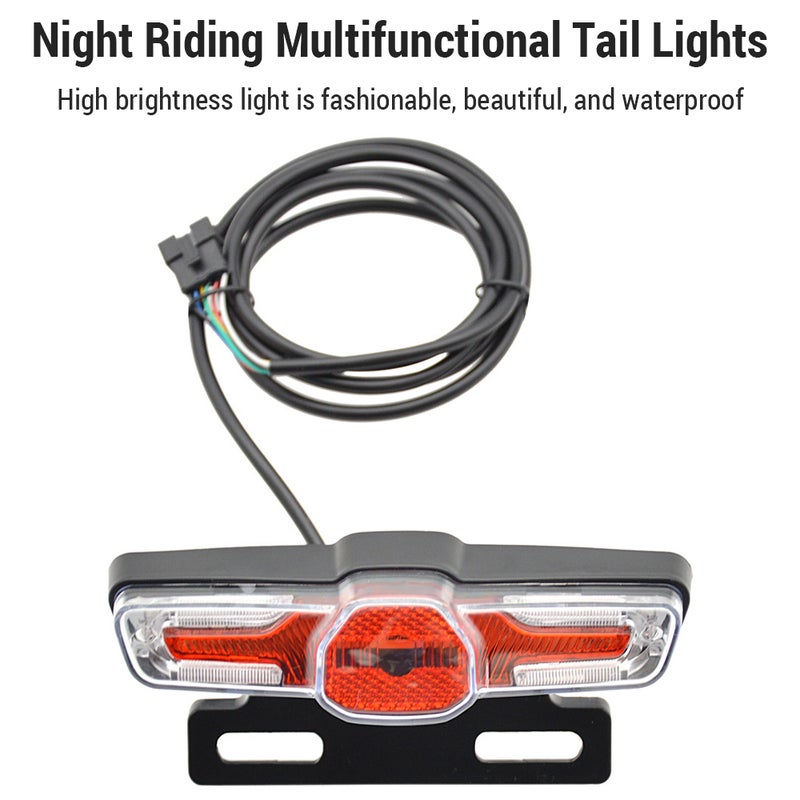 Bicycle Headlight and Tail Light Set Ebike Turn Signals Front and Back Light Electric Bike Light Horn Kits with Switch 24-48V - Image 5