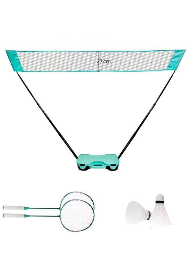 Bukela Badminton Net Set with Badminton Net,2 Rackets, 2 Shuttlecocks,Storage Case,Badminton Set for Indoor & Outdoor Games, Backyard Family Fun,Badminton Rackets Set - Image 1