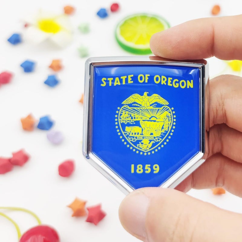 Overdecor 2 Pack Oregon Flag Decal Sticker Emblem Flags for Bumper - Image 2