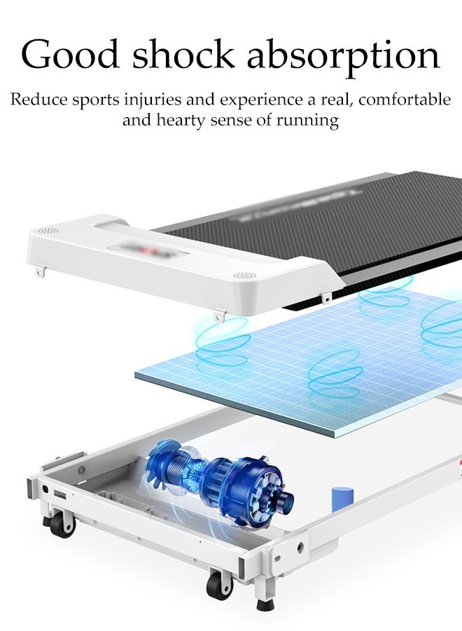 Spides Intelligent Electric Treadmill Multifunctional Household Foldable Walking Pad with Handrail and LED Screen Stereoscopic Surround Sound System Multiple Speed Changes Running Machine for Home Office Gym - Image 4