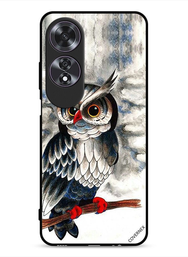 Covernex Oppo A60 Protective Case Cover Owl Drawing Art - Image 1